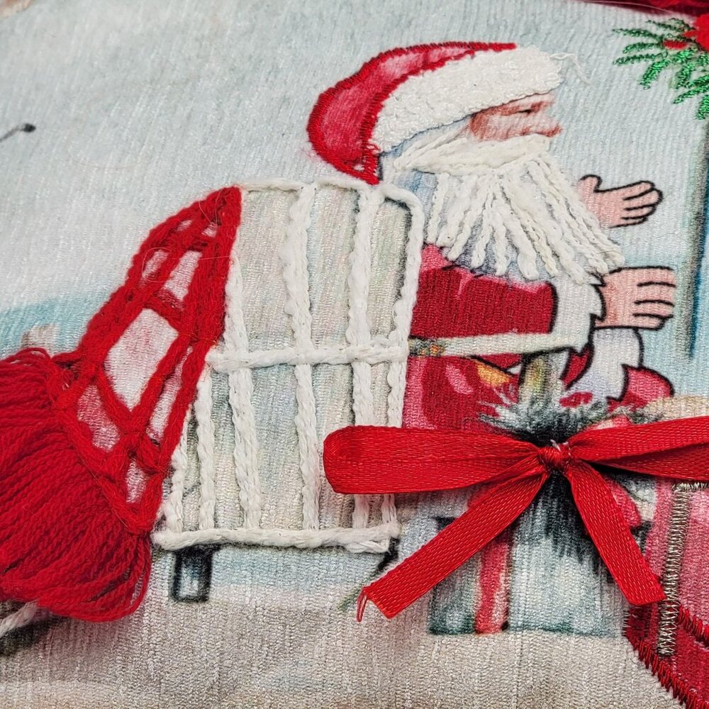 Tommy Bahama Christmas Beach Pillow 12x16 Santa & Mrs. Claus Coastal Design With - Picture 16 of 16
